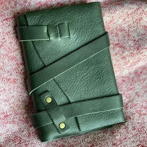 Small leather wrap journal